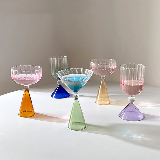 Colorful Champagne Coupes