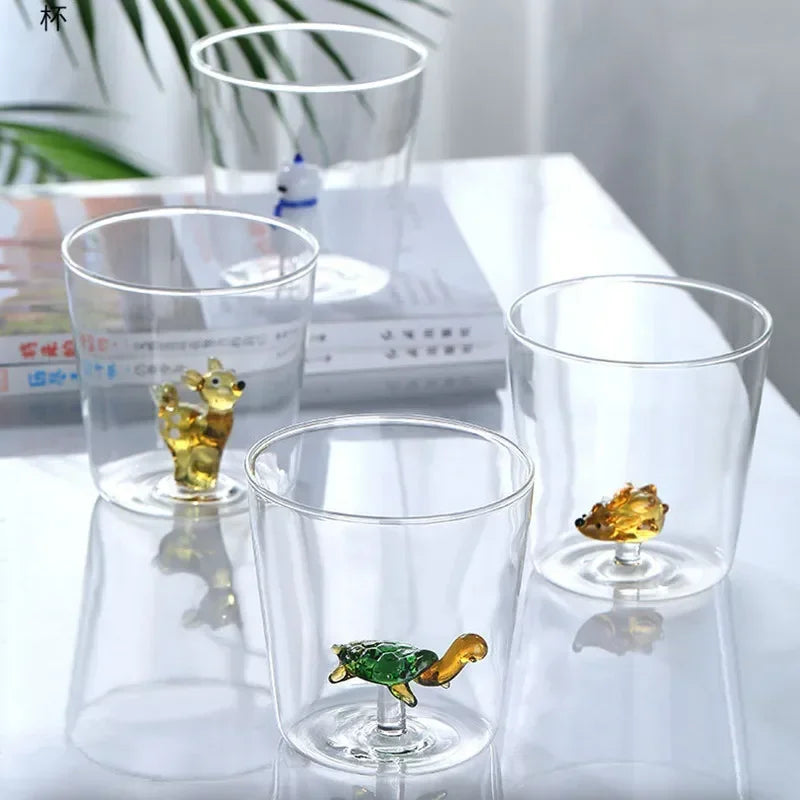 Glass Animal Cups