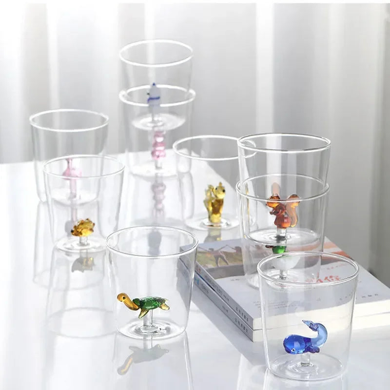 Glass Animal Cups