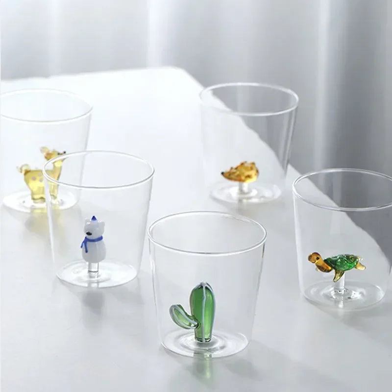 Glass Animal Cups