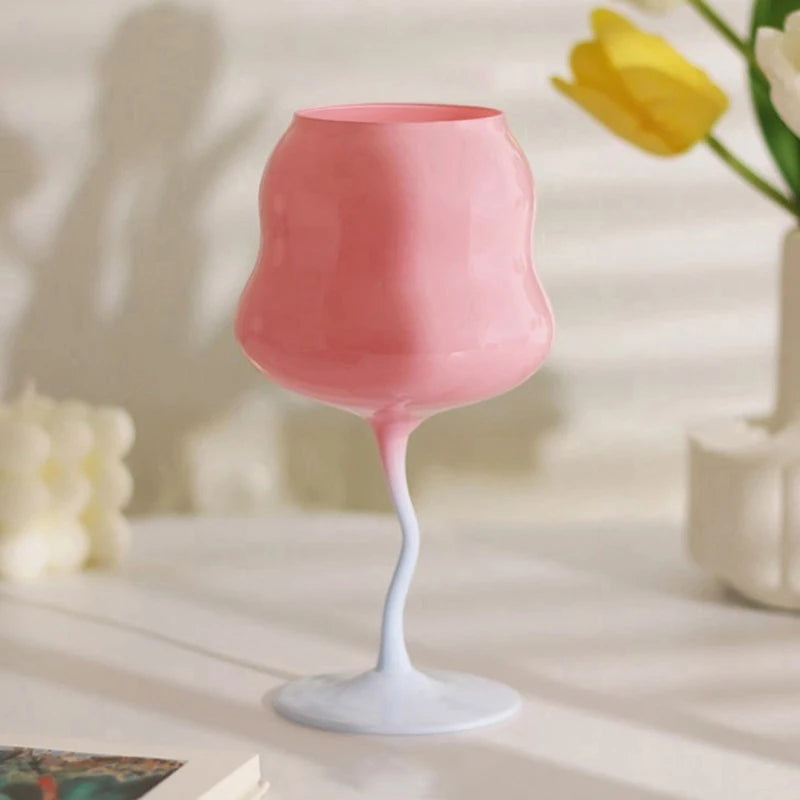 Wavy Wine Glasses