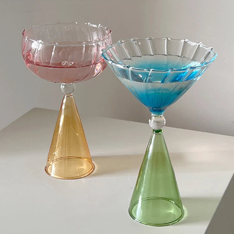 Colorful Champagne Coupes